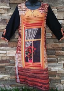 Scenery of Picture Window Midi Dress